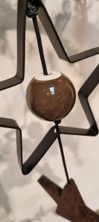 Nordic by hand - SNOREN - Earth - ceramic ball dia:ø 55 Mørkebrun
