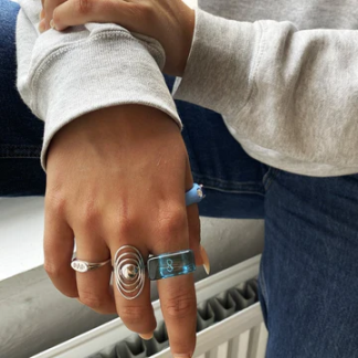 Sistie - Tori - Chunky Ring Blue