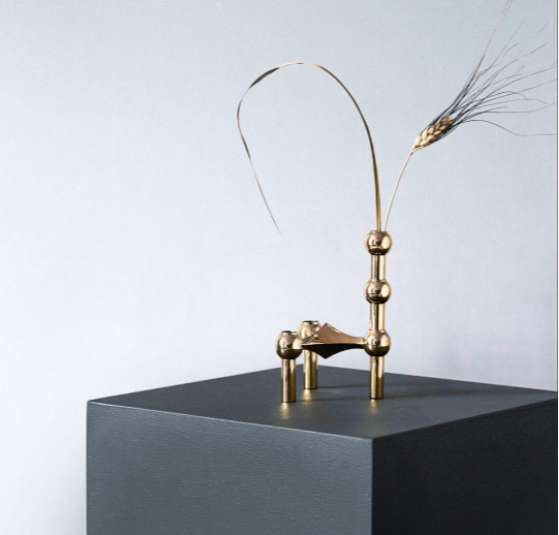 STOFF Nagel vase - messing