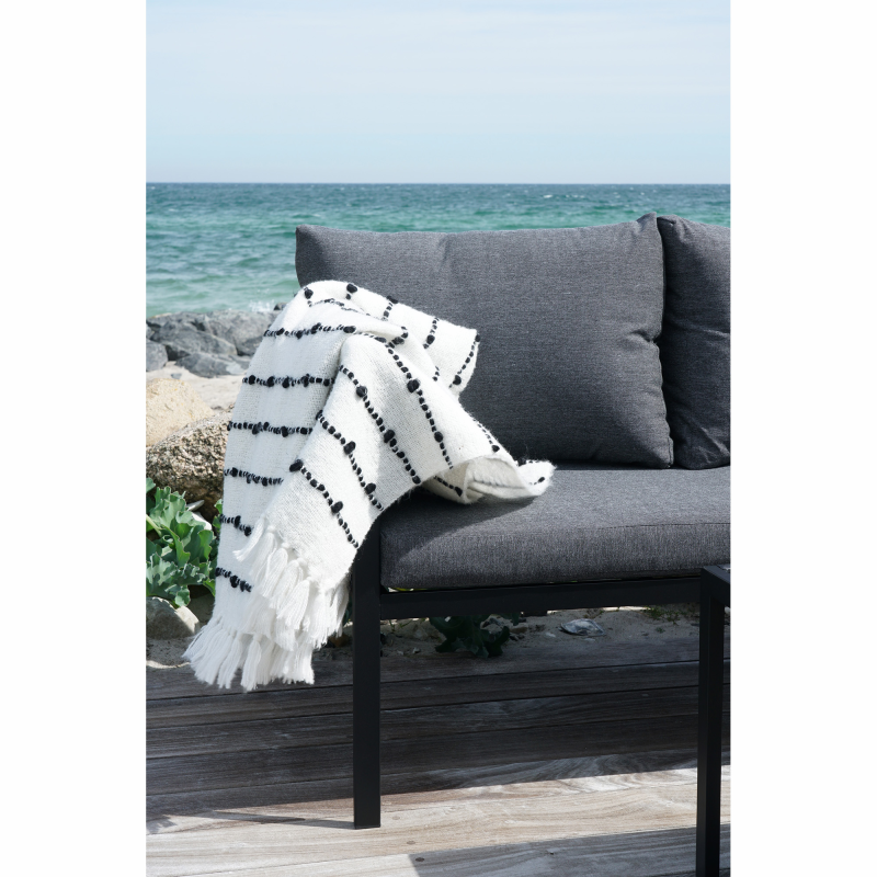 House Nordic - Tinto Plaid - Sort/Hvid - Akryl
