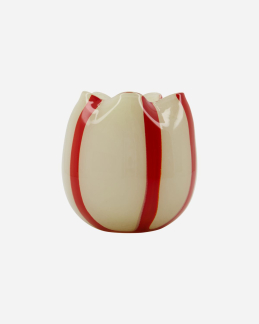 House Doctor - Fyrfadsstage/ Vase, HD Gula, Off- White/Rød