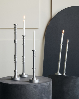 House Doctor - Lysestage Lille, HD Jersey, Sølv Oxideret