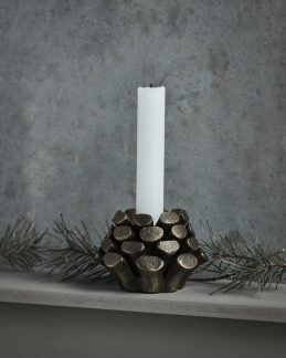 House Doctor - Lysestage, HDPine Cone, Antik Messingfinish