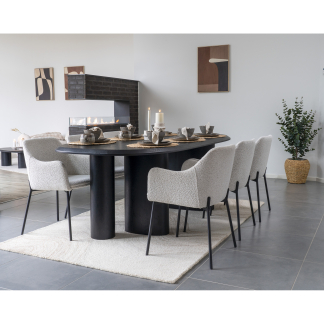 House Nordic - Selma Middagstallerken - Keramik Grå/Brun Ø 27 Cm. Sæt Med 4 Stk.