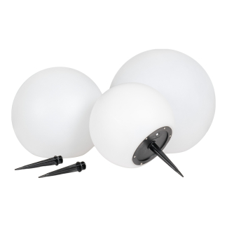 House Nordic - Lifton Led Lampe, Hvid Integreret Solceller, Sæt Af 3 Stk.