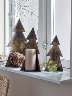 Bloomingville - Rony Dekotræ, Brun Metal