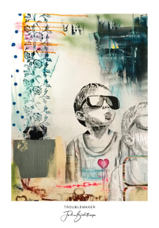 Julie Bidstrup Plakater - Troublemaker 50 x 70 cm.