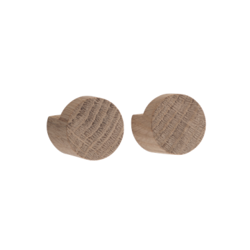 By Wirth - Wood Knot Knager Natur Small 2 Pak.