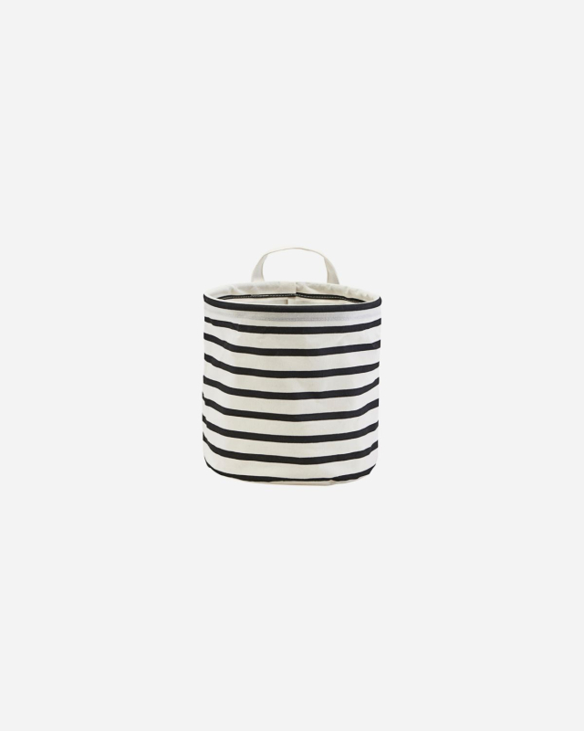 House Doctor - Opbevaringspose, Lille Hd Stripes Sort/hvid