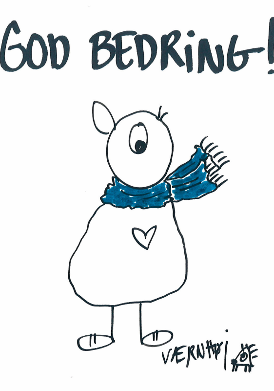 Galleri V&aelig;rnh&oslash;j - Keramik - Lyk&oslash;nskningskort Sm&aring; - God Bedring
